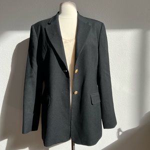 Talbots Black Blazer with Gold Buttons
